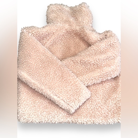 A New Day Light Pink Fuzzy Faux Fur Sherpa Women’s Jacket Coat Size Medium - Picture 14 of 16